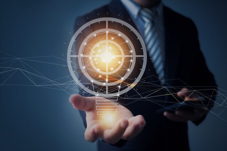 innovation technology concept businessman holding holding lighting bulb creative with connection line communicate internet network display 28629 1134